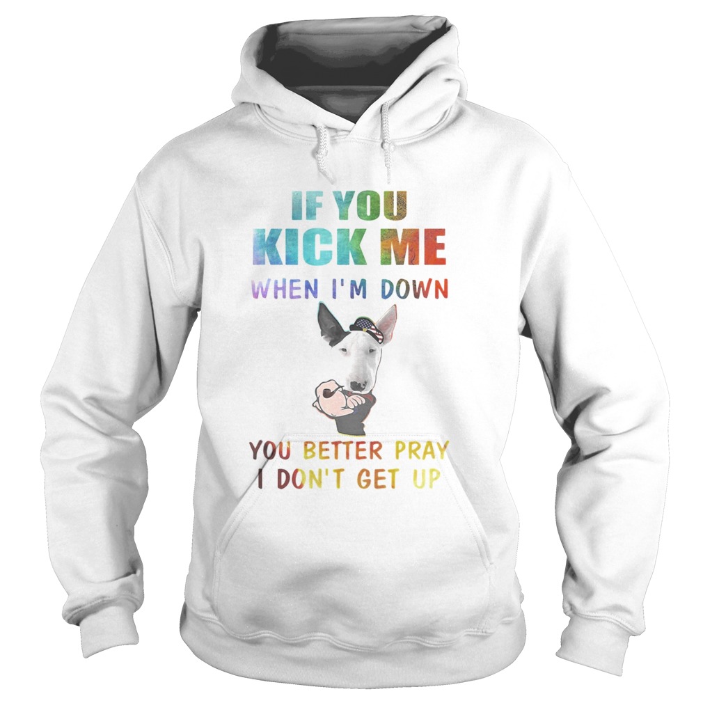 Strong Bull Terrier if you kick me when Im down you better pray I dont get up  Hoodie