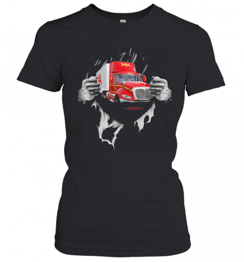 Strong Superman Saia LTL Freight Truck T-Shirt Classic Women's T-shirt
