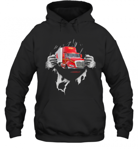Strong Superman Saia LTL Freight Truck T-Shirt Unisex Hoodie
