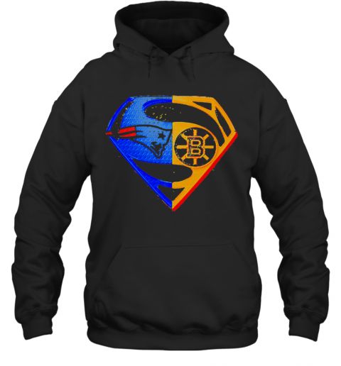 Superhero new england patriots and boston bruins diamond T-Shirt Unisex Hoodie