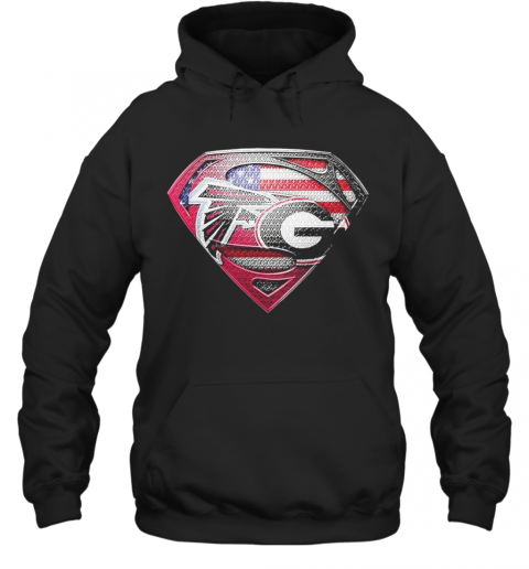 Superman Atlanta Falcons Vs Georgia Bulldogs Heart T-Shirt Unisex Hoodie
