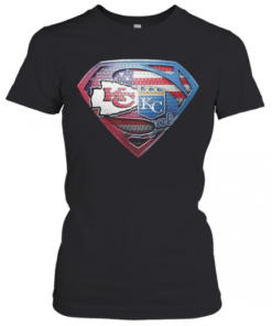 Superman Kansas City Chiefs And Kansas City Royals American Flag Independence Day T-Shirt Classic Women's T-shirt