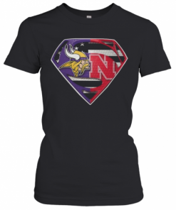 Superman New Minnesota Vikings And Nebraska Cornhuskers T-Shirt Classic Women's T-shirt