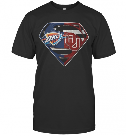 Superman Oklahoma City Thunder And Oklahoma Sooners T-Shirt