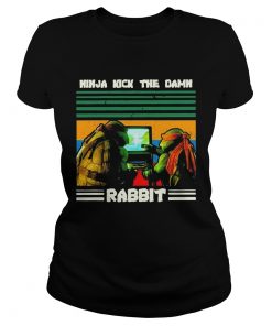 Teenage Mutant Ninja Turtles Ninja Kick The Damn Rabbit Vintage  Classic Ladies