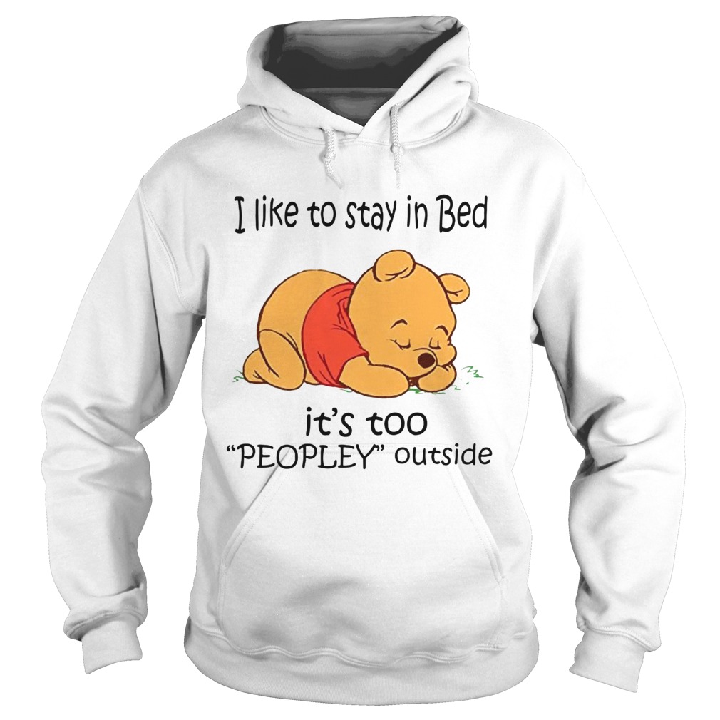 The Bear I Like To Stay In Bed Its Too Peopley Outside  Hoodie