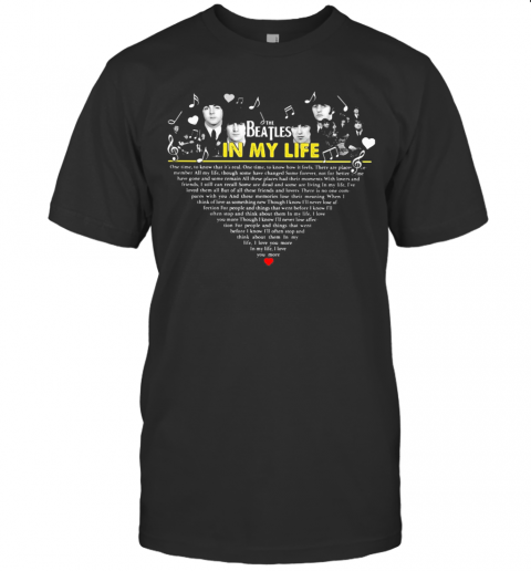 The Beatles In My Life Heart T-Shirt