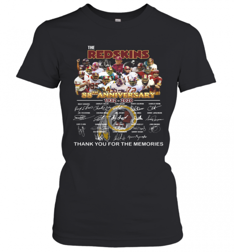 The Washington Redskins 88Th Anniversary Thank You For The Memories T-Shirt Classic Women's T-shirt