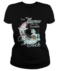 This Mewmaw Loves Her Grandkids To The Moon And Back Unicorn  Classic Ladies