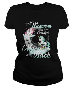 This Mommom Loves Her Grandkids To The Moon And Back Unicorn  Classic Ladies
