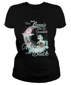 This Nannie Loves Her Grandkids To The Moon And Back Unicorn  Classic Ladies