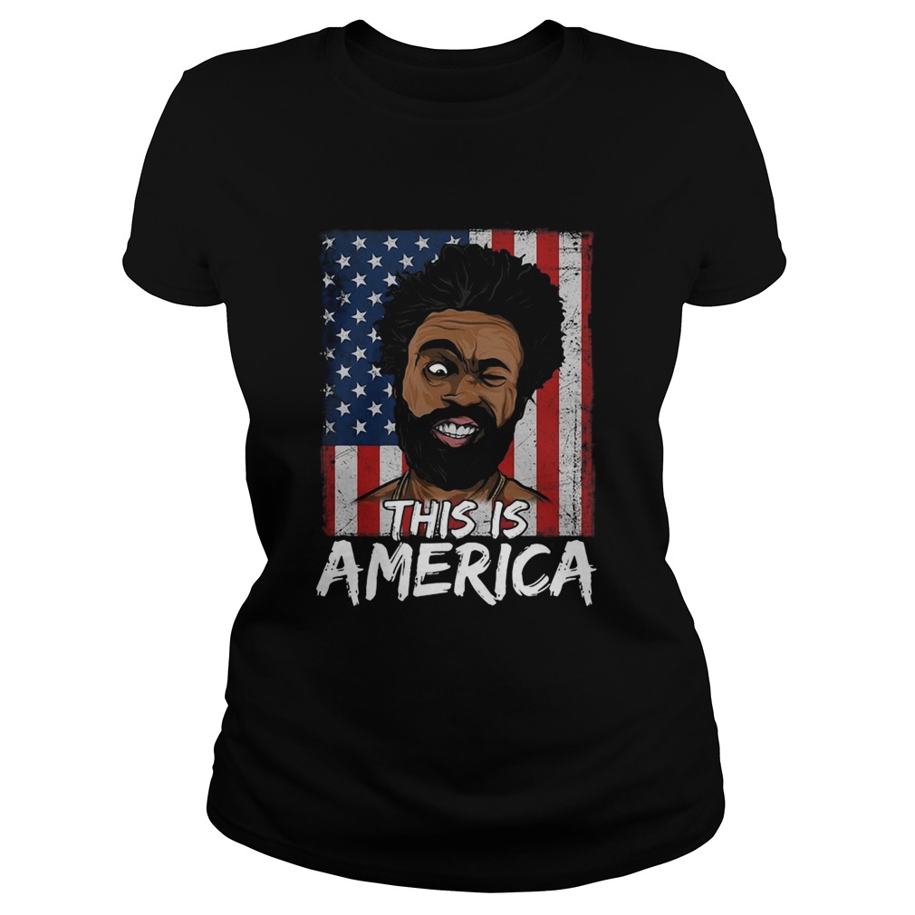 This is America American flag veteran Independence Day Classic Ladies