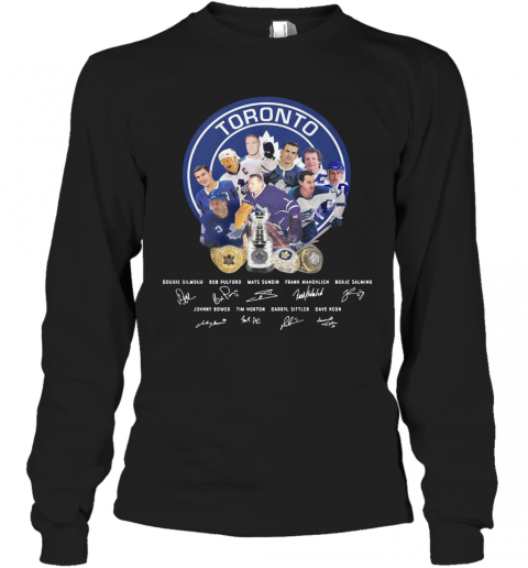 Toronto Maple Leafs Hockey Team Players Signatures T-Shirt Long Sleeved T-shirt 