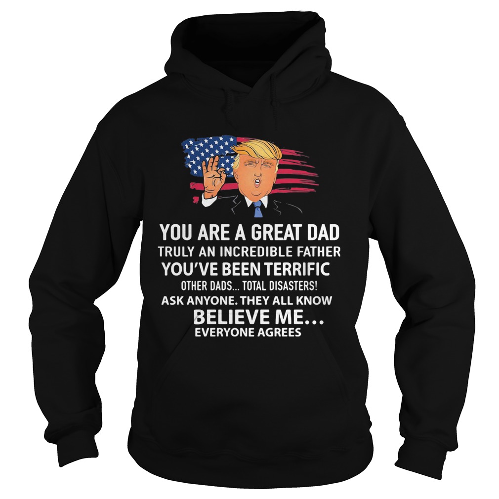 Trump You are a great Dad American flag veteran Independence Day Hoodie