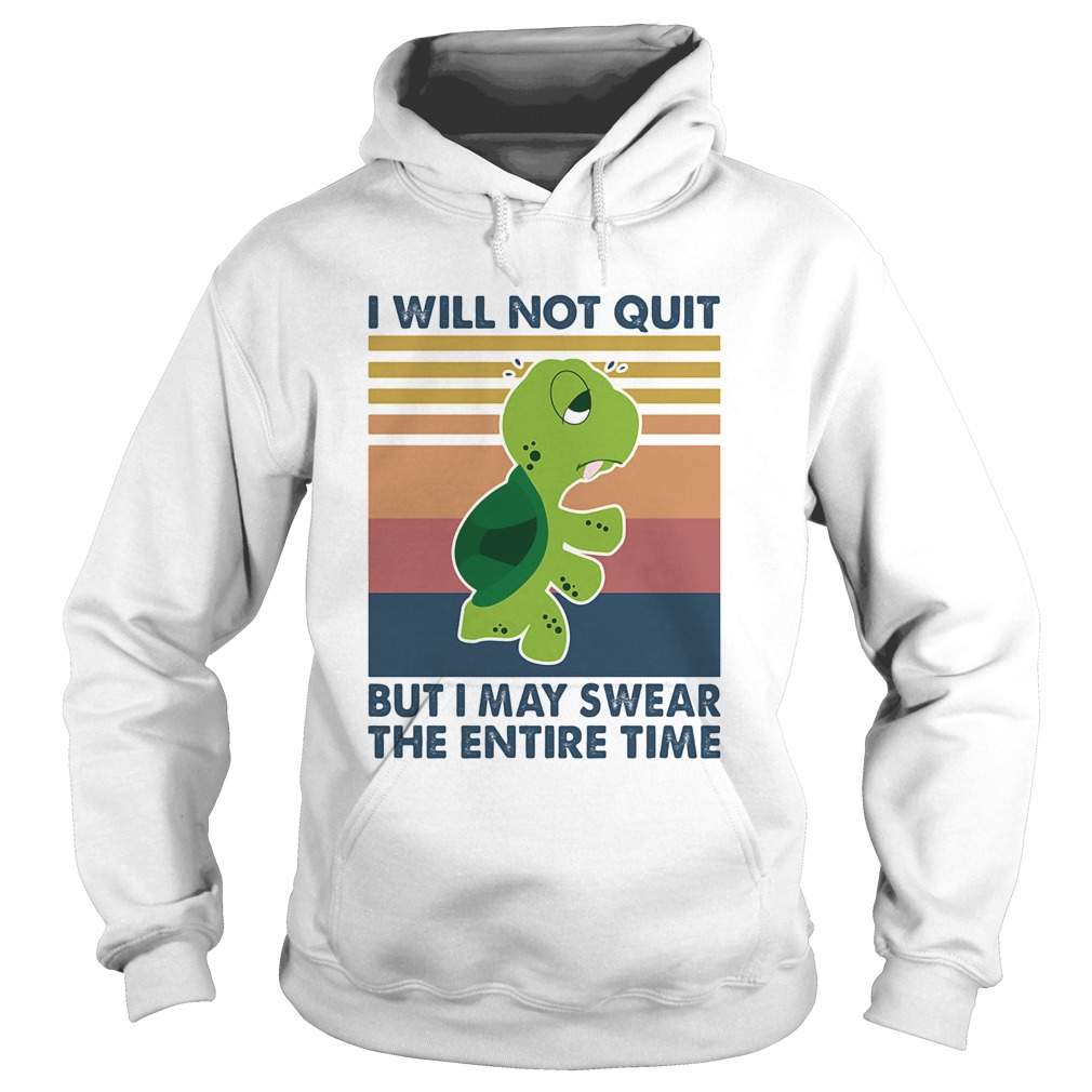 Turtle I will not quit but I may swear the entire time vintage  Hoodie