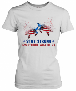 Turtle Stay Strong Everything Will Be Ok American Flag Veteran Independence Day T-Shirt Classic Women's T-shirt