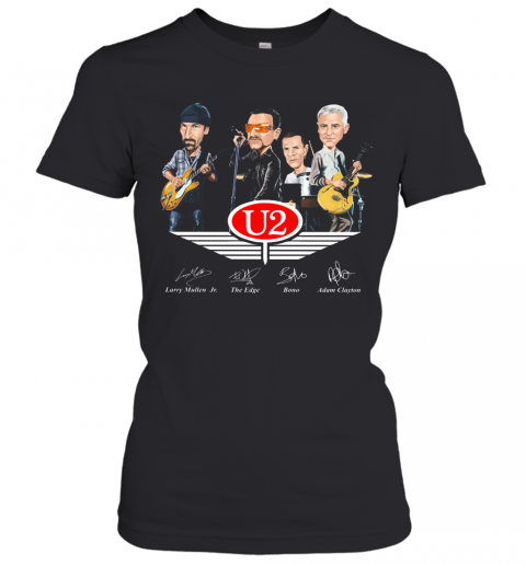U2 Larry Mullen Jr The Edge Bono Adam Clayton Signatures T-Shirt Classic Women's T-shirt
