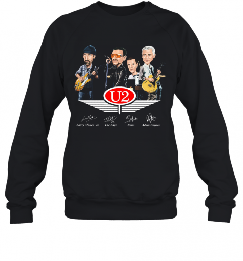 U2 Larry Mullen Jr The Edge Bono Adam Clayton Signatures T-Shirt Unisex Sweatshirt
