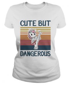 Unicorn Cute But Dangerous Vintage  Classic Ladies