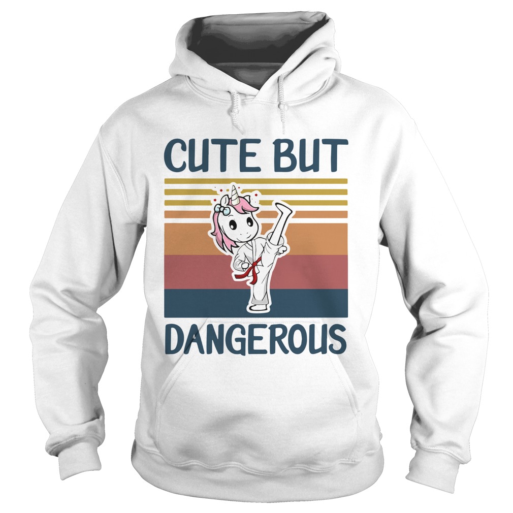 Unicorn Cute But Dangerous Vintage Hoodie