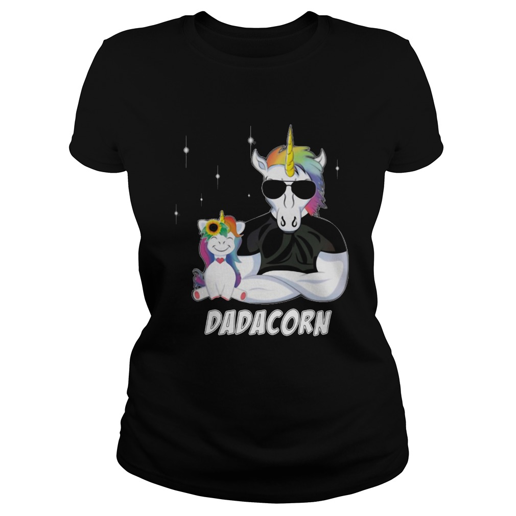 Unicorn Dadacorn Dad Fathers Day Classic Ladies