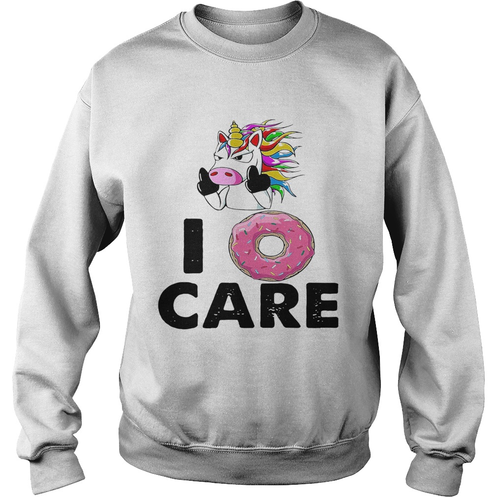 Unicorn Donut I Care  Sweatshirt