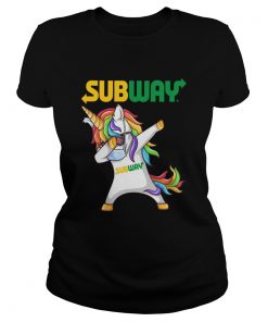 Unicorn Face Mask Dabbing Subway  Classic Ladies