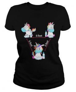 Unicorns wearing mask and washing hands 6 feet covid19  Classic Ladies