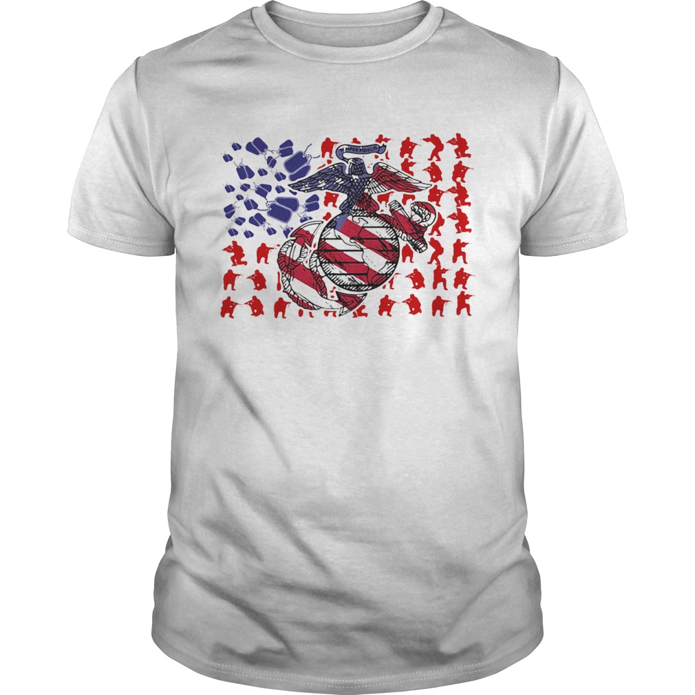 United States Marine Corps American flag veteran Independence Day Unisex
