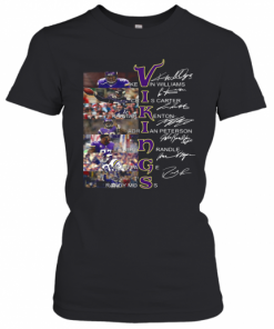 Viking Kevin Williams Cris Carter Fran Tarkenton Signatures T-Shirt Classic Women's T-shirt