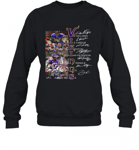 Viking Kevin Williams Cris Carter Fran Tarkenton Signatures T-Shirt Unisex Sweatshirt
