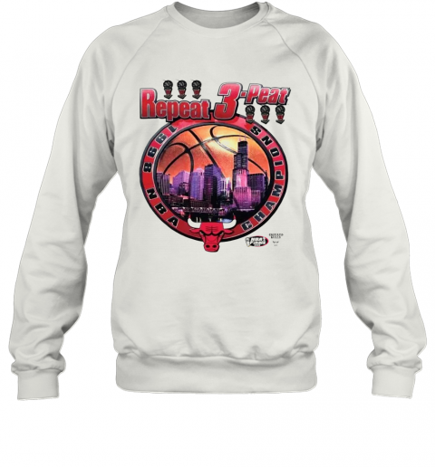 Vintage Chicago Bulls 1998 NBA Champions Repeat 3 Peat Michael Jordan T-Shirt Unisex Sweatshirt