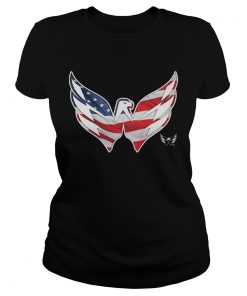 Washington Capitals American flag veteran Independence Day  Classic Ladies
