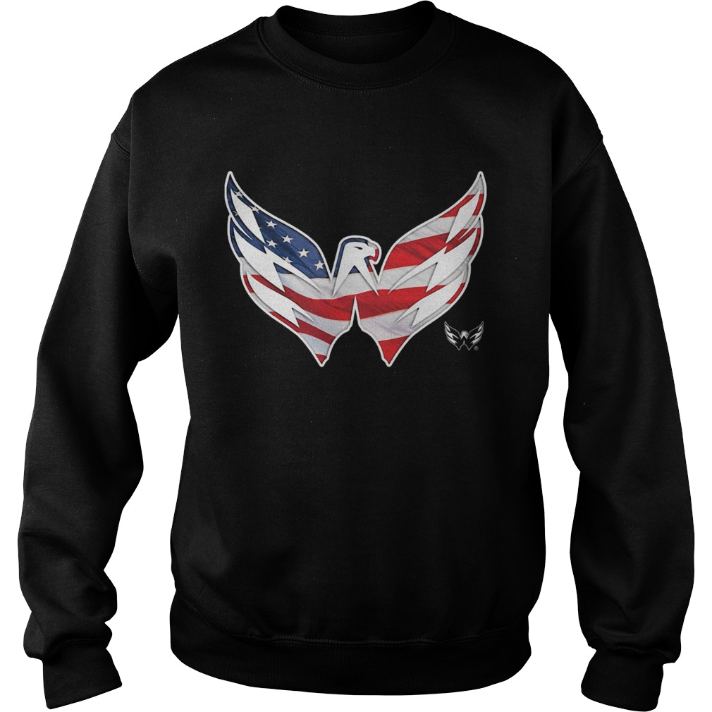 Washington Capitals American flag veteran Independence Day  Sweatshirt