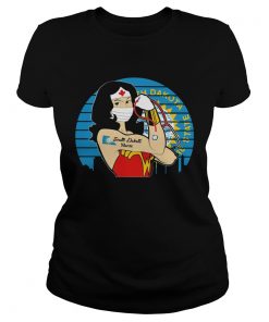 Wonder woman tattoos south dakota nurse mask covid19 vintage  Classic Ladies