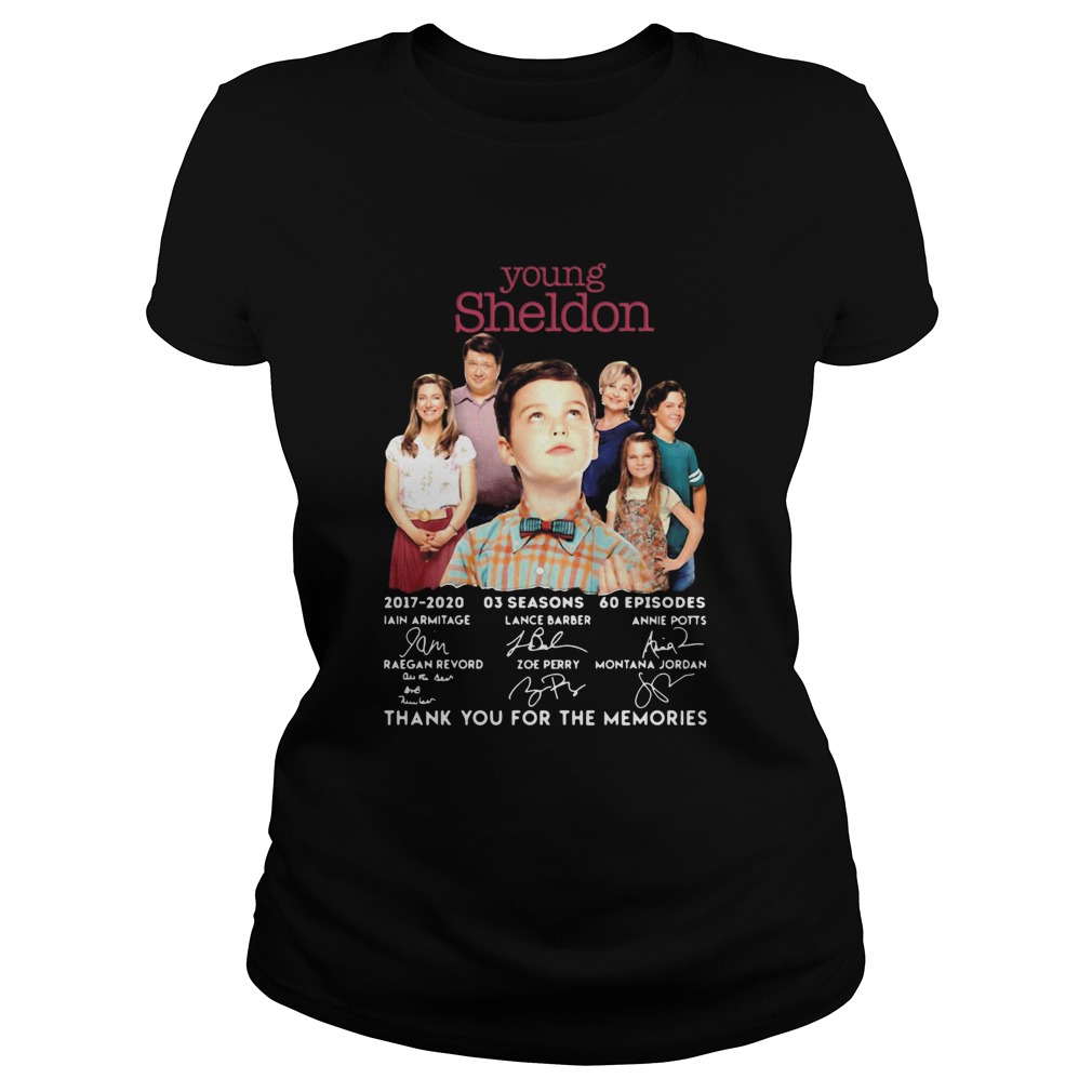 Young Sheldon 20172020 Signature Thank You For The Memories Classic Ladies