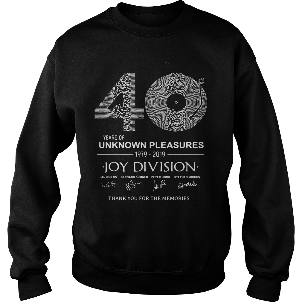 0 year of unknown pleasures 19792019 Joy Division Thank You for The Memories Sweatshirt