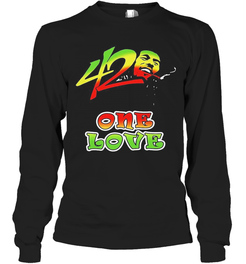 42 One Love Bob Marley T-Shirt Long Sleeved T-shirt 