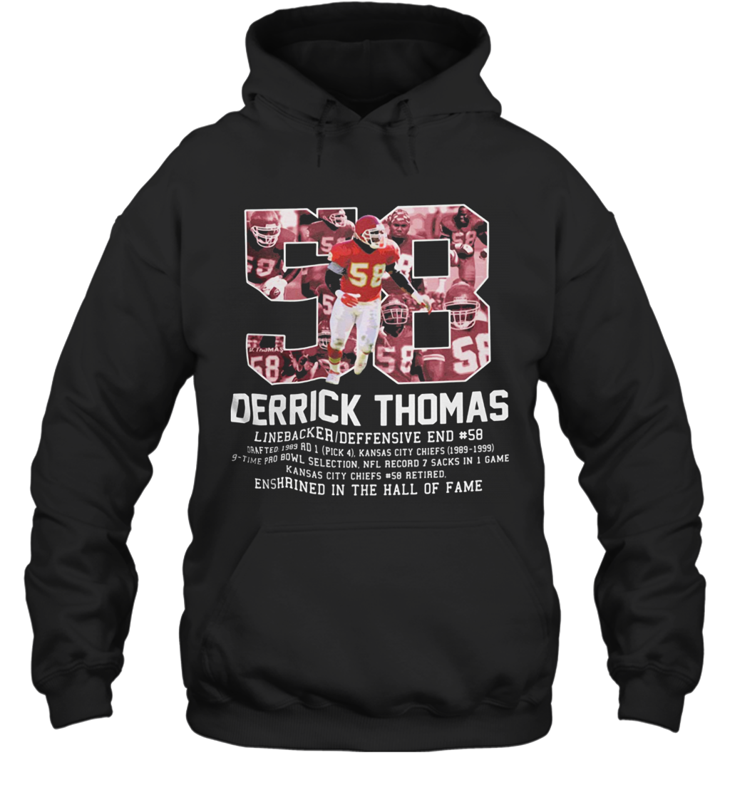 58 Derrick Thomas Kansas City Football Linebacker Jersey T-Shirt Unisex Hoodie