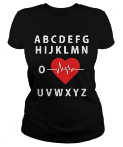 A B C D E F G H Love Heart Heartbeat  Classic Ladies