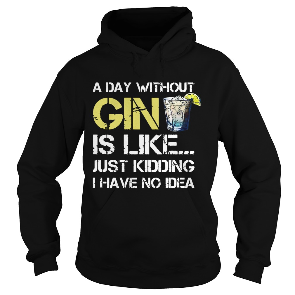 A Day Without Gin Is Like Just Kidding I Have No Idea  Hoodie