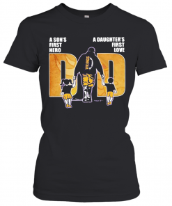A Son'S First Hero A Daughter'S First Love Dad Minnesota Vikings Happy Father'S Day T-Shirt Classic Women's T-shirt