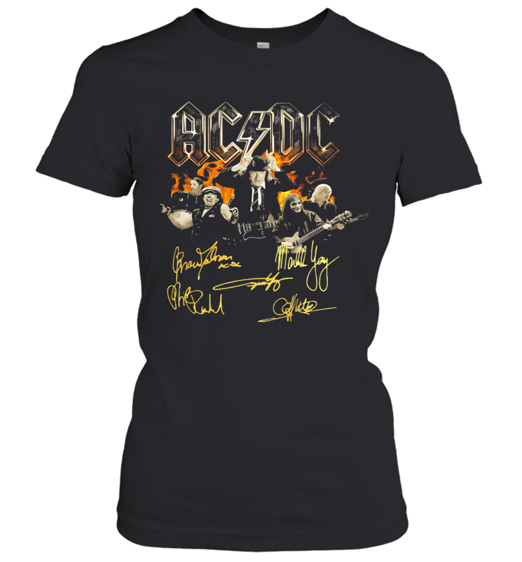 Acdc Band Members Signatures T-Shirt Classic Women's T-shirt