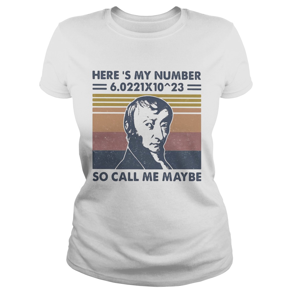 Amedeo avogadro heres my number so call me maybe vintage retro  Classic Ladies