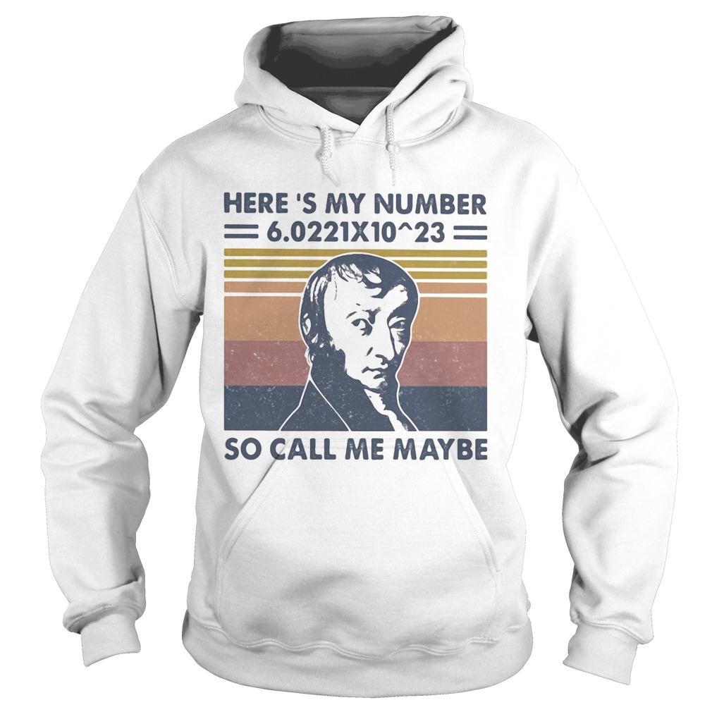 Amedeo avogadro heres my number so call me maybe vintage retro  Hoodie