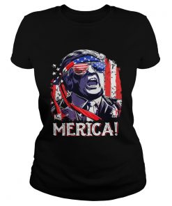 American Flag Trump Merica  Classic Ladies