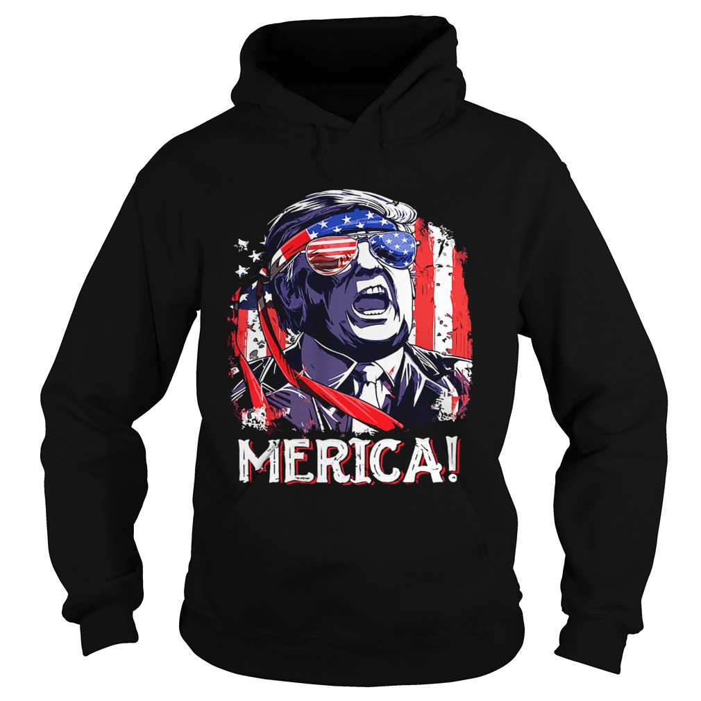 American Flag Trump Merica  Hoodie