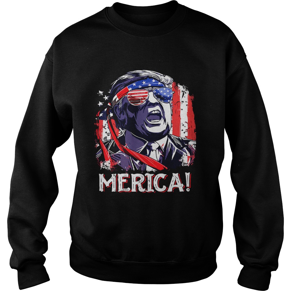 American Flag Trump Merica  Sweatshirt