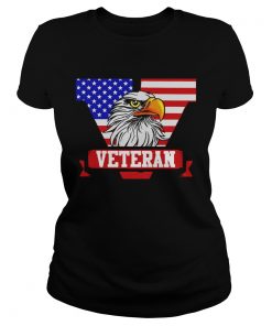 American Flag Veteran Eagle  Classic Ladies