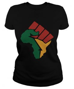 Americas Map Juneteeth Fist  Classic Ladies